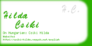 hilda csiki business card